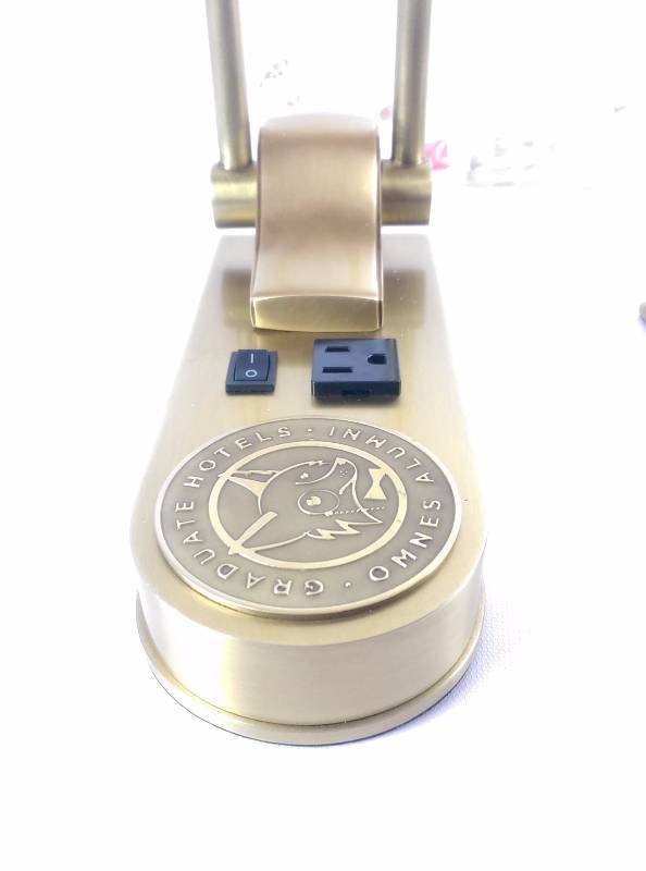 lot 55 image: Sienna Brass Traditional Adjustable Reading Table Lamp