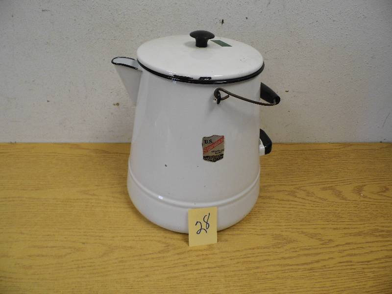 Large Enamelware Coffee Pot