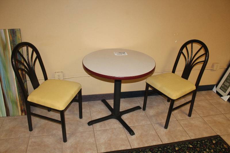 lot 288 image: Lot of (3) Furniture Including 1) Round Table AND 2) Chairs