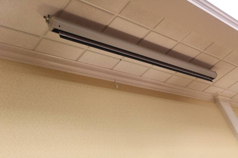 lot 337 image: Approximately 10ft. Ceiling-Drop Projector Screen