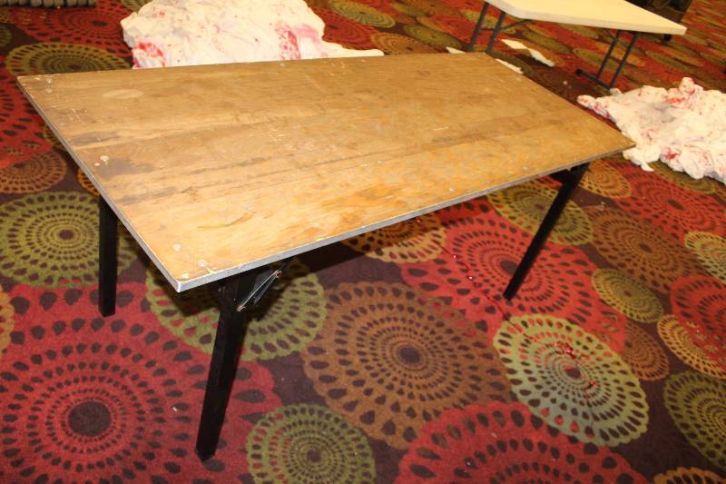 lot 331 image: Lot of (2) Wood-Top Tables