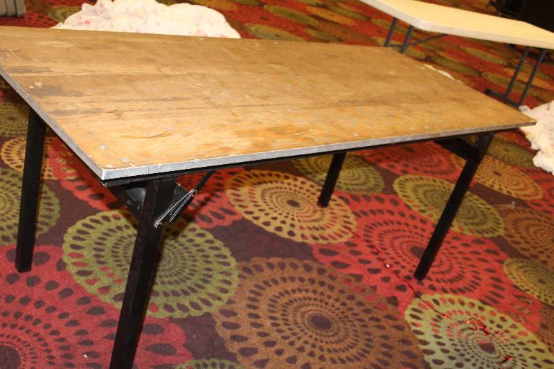 lot 330 image: Lot of (2) Wood-Top Tables