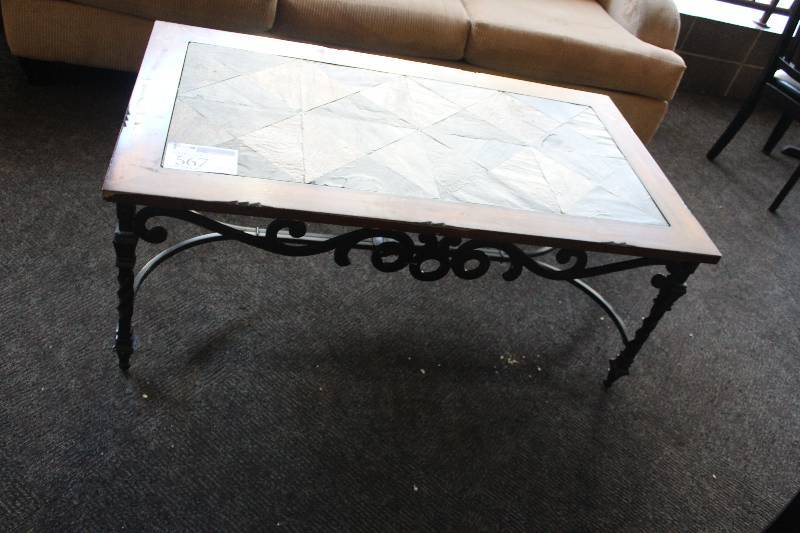 lot 567 image: Wrought Iron Coffee Table