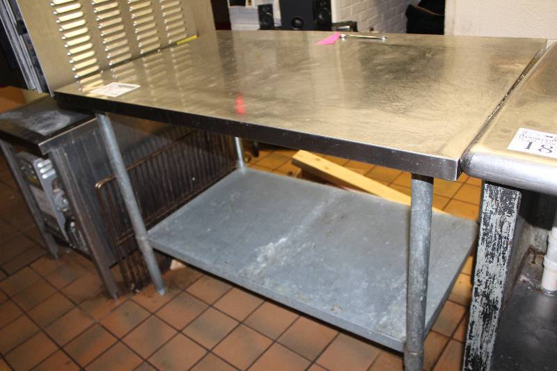 lot 17 image: Commercial NSF Stainless Steel Work Table