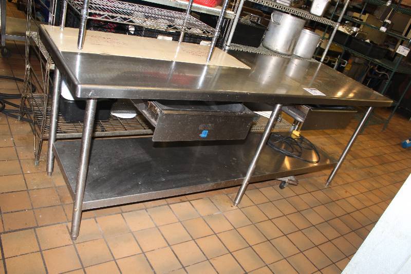 lot 19 image: Commercial NSF Stainless Steel Work Table
