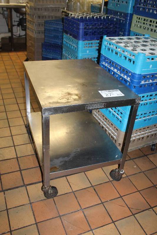 lot 27 image: Stainless Steel Rolling Cart
