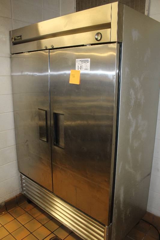 lot 14 image: True Commercial Electric Stainless Steel Refrigerator