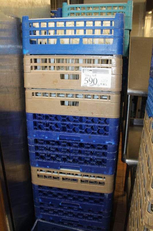 lot 590 image: Lot of (Approximately 10) Plastic Food Service Wash Trays
