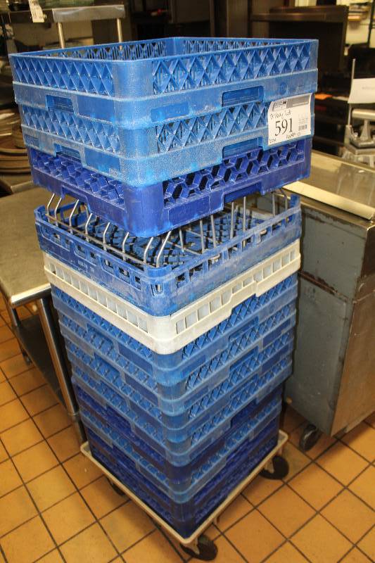 lot 591 image: Lot of (Approximately 10) Plastic Food Service Wash Trays