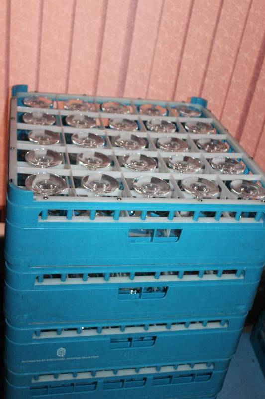 lot 71 image: Lot of (Approximately 60) Glassware w Plastic Wash Trays
