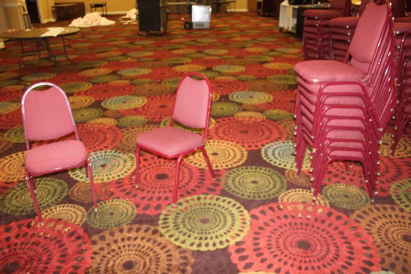 lot 776 image: Lot of (10) Padded Dining Chairs