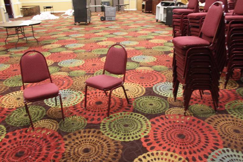 lot 777 image: Lot of (10) Padded Dining Chairs
