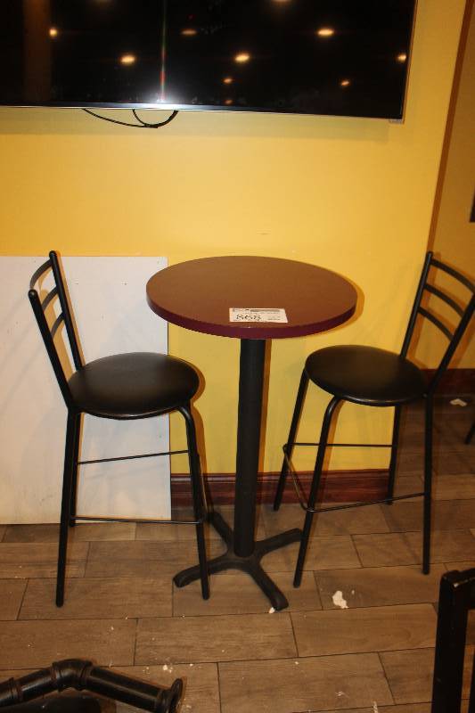 lot 868 image: Lot of (3) Furniture Including 1) Round Table AND 2) Chairs