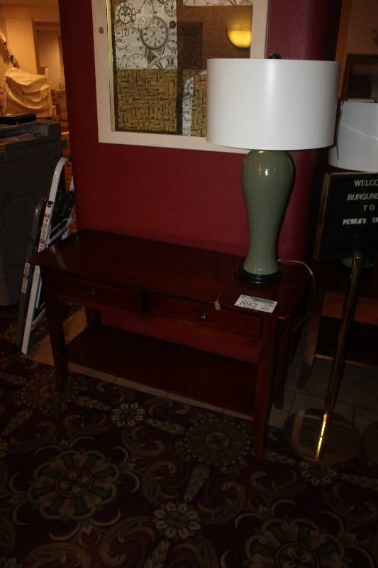 lot 892 image: Sofa Table & Lamp
