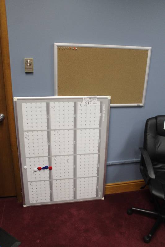 lot 917 image: Wall Mount Year Planner & Corkboard