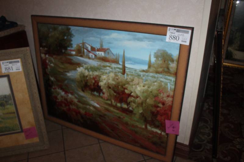 lot 880 image: Framed Wall Art