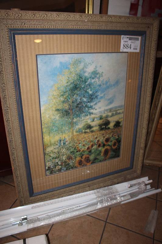 lot 884 image: Framed Wall Art