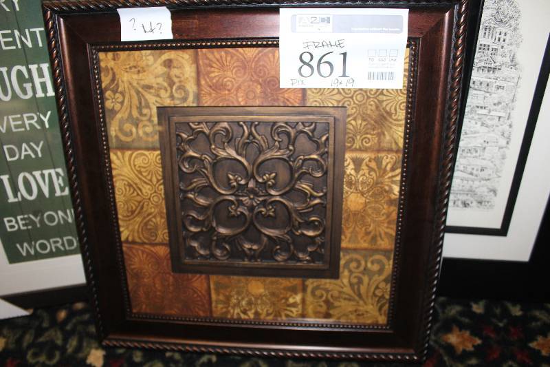 lot 861 image: Framed Wall Art