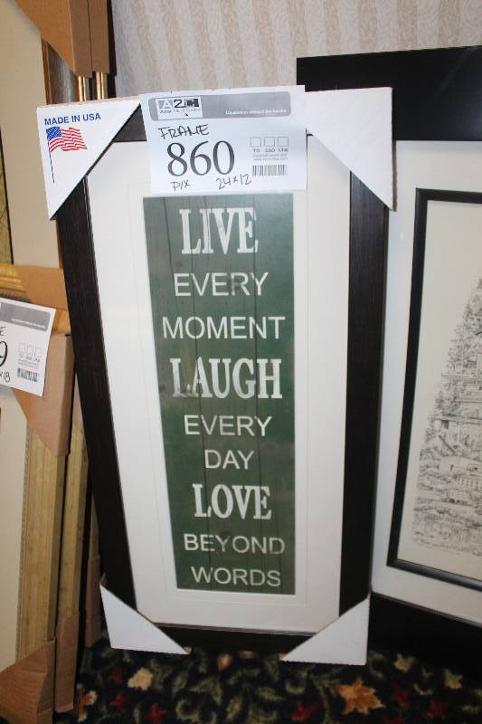 lot 860 image: Framed Wall Art