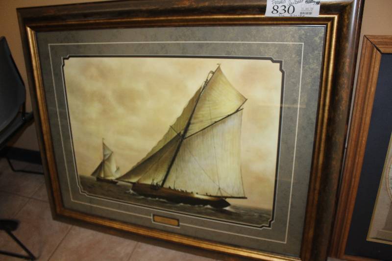 lot 830 image: Framed Signed Wall Art Cicely 1908 by William Mathews