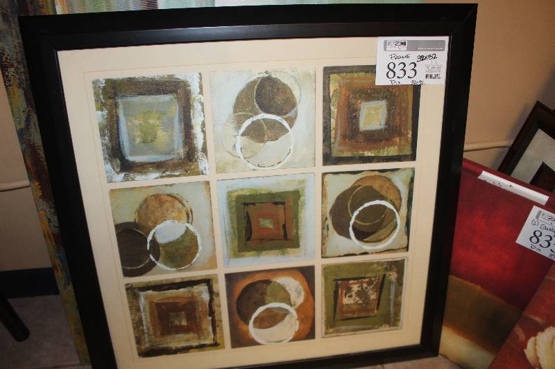 lot 833 image: Framed Wall Art