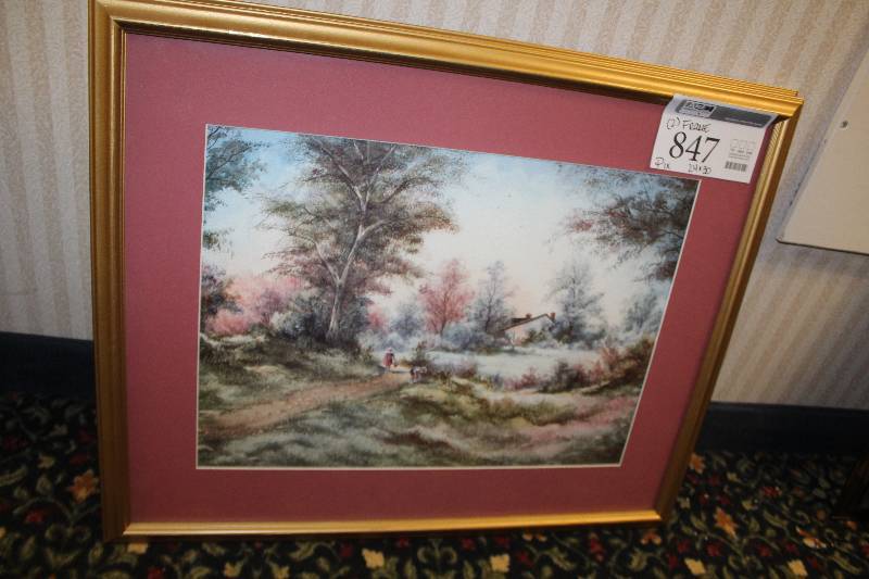 lot 847 image: Lot of (2) Framed Wall Art