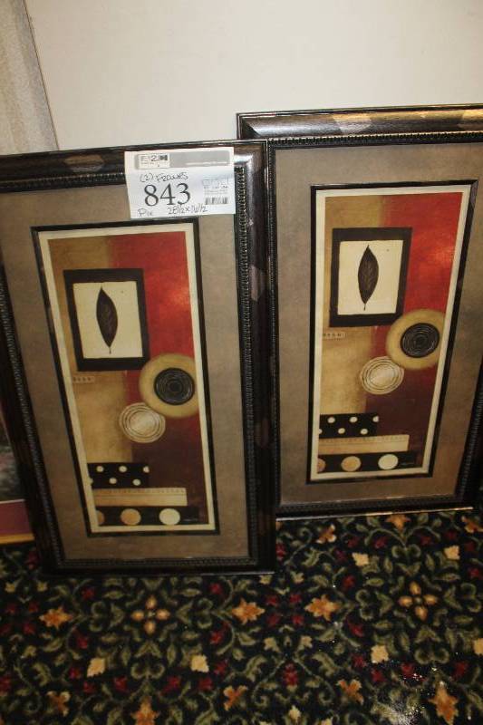 lot 843 image: Lot of (2) Framed Wall Art