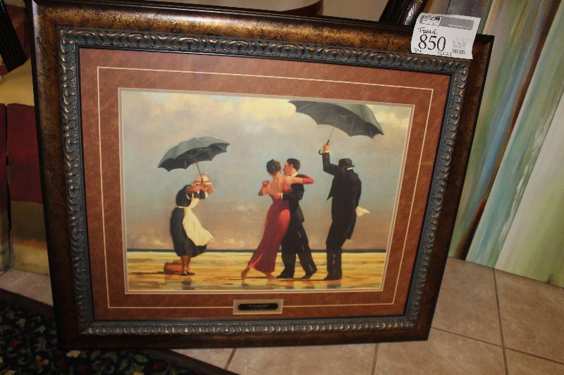 lot 850 image: Framed Wall Art The Singing Butler by Jack Vettriano