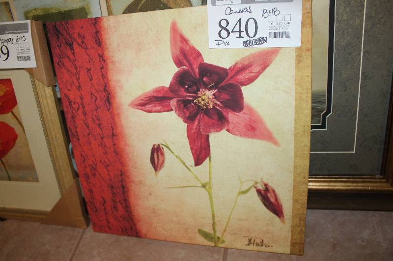 lot 840 image: Canvas Signed Wall Art by D Pinto