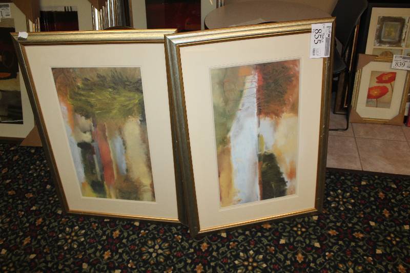 lot 855 image: Lot of (2) Framed Wall Art