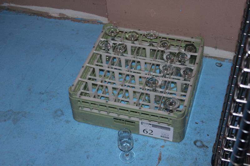 lot 62 image: Lot of (Approximately 30) Glassware w Plastic Wash Trays