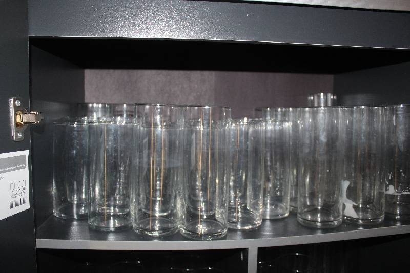 lot 45 image: Shelf Lot of (Approximately 35) Glass Vases
