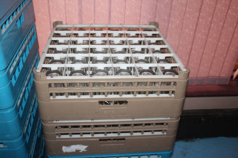 lot 66 image: Lot of (Approximately 40) Glassware w Plastic Wash Trays