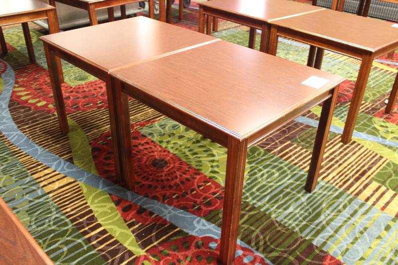 lot 665 image: Lot of (2) 34in. Square Tables