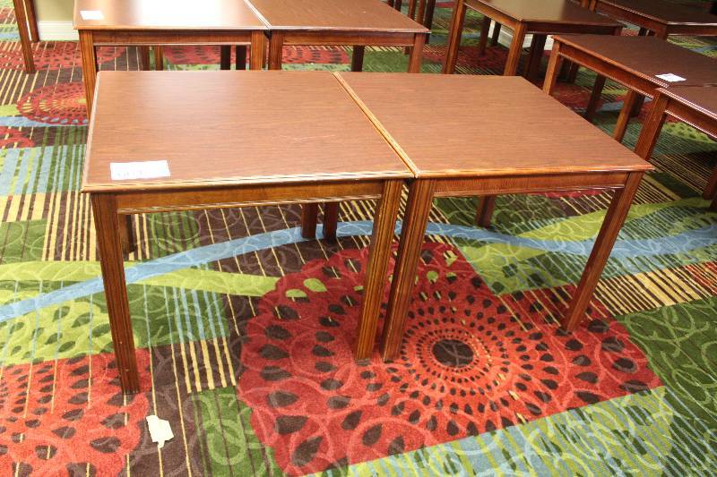 lot 664 image: Lot of (2) 34in. Square Tables