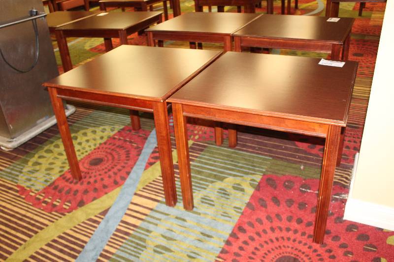 lot 668 image: Lot of (2) 34in. Square Tables