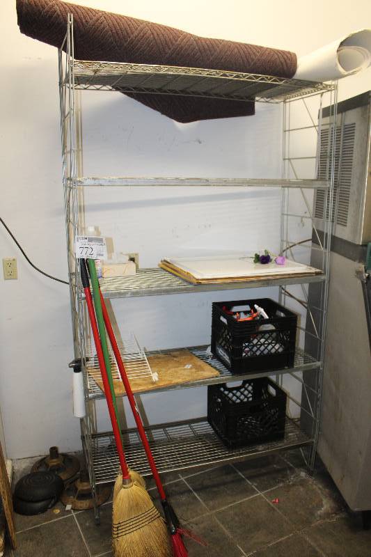 lot 772 image: Shelving Unit & Contents