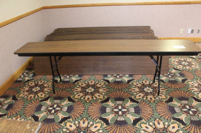 lot 757 image: Lot of (4) Folding Speaker Tables