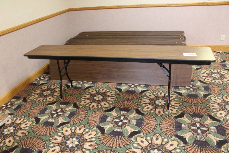 lot 761 image: Lot of (3) Folding Speaker Tables