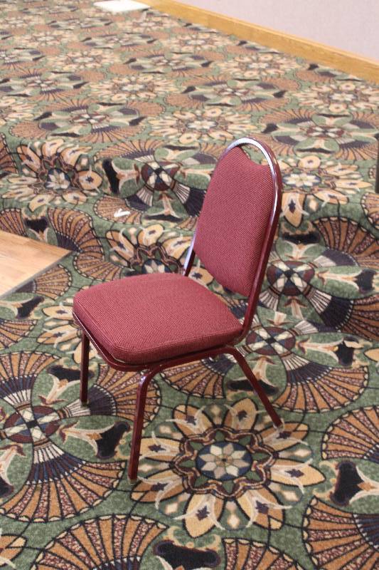 lot 747 image: Lot of (10) Padded Dining Chairs