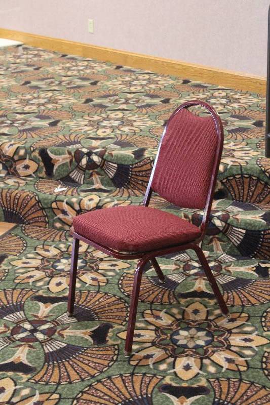 lot 738 image: Lot of (10) Padded Dining Chairs
