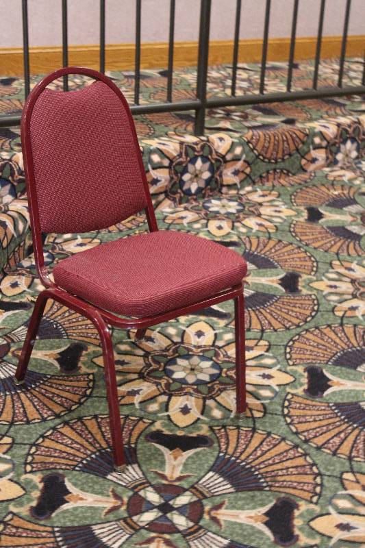 lot 753 image: Lot of (10) Padded Dining Chairs