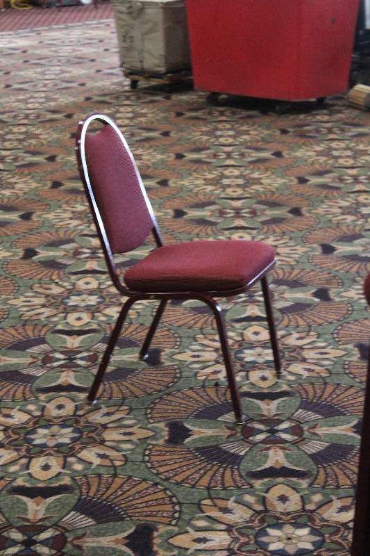 lot 734 image: Lot of (10) Padded Dining Chairs