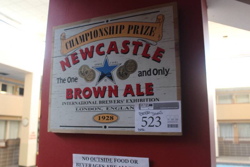 lot 523 image: Newcastle Brown Ale Bar Signage