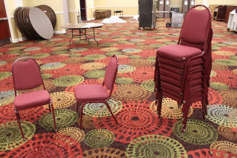 lot 789 image: Lot of (10) Padded Dining Chairs