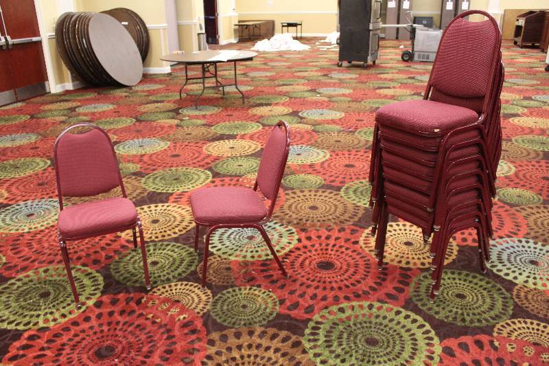 lot 796 image: Lot of (10) Padded Dining Chairs
