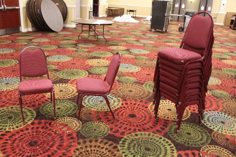 lot 797 image: Lot of (10) Padded Dining Chairs