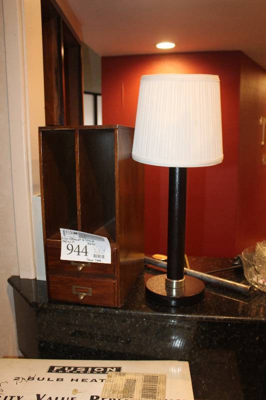 lot 944 image: Mini Cabinet & Table Lamp