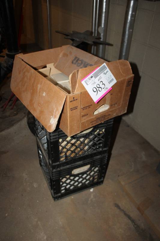 lot 983 image: Lot of (3) Boxes of Assorted Tiles Tower Basement