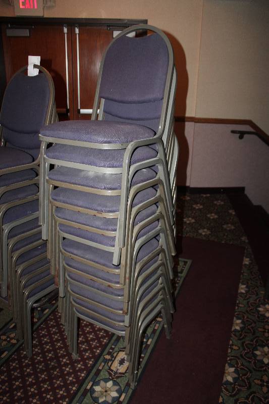 lot 987 image: Lot of (10) Stacking Chairs